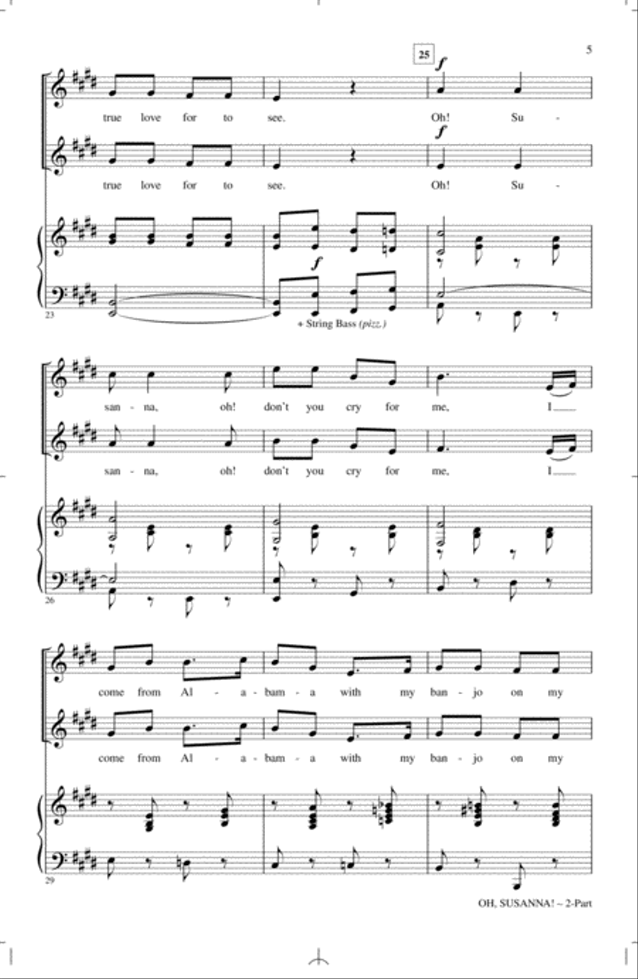 Oh! Susanna 2-Part scores gallery preview page 3