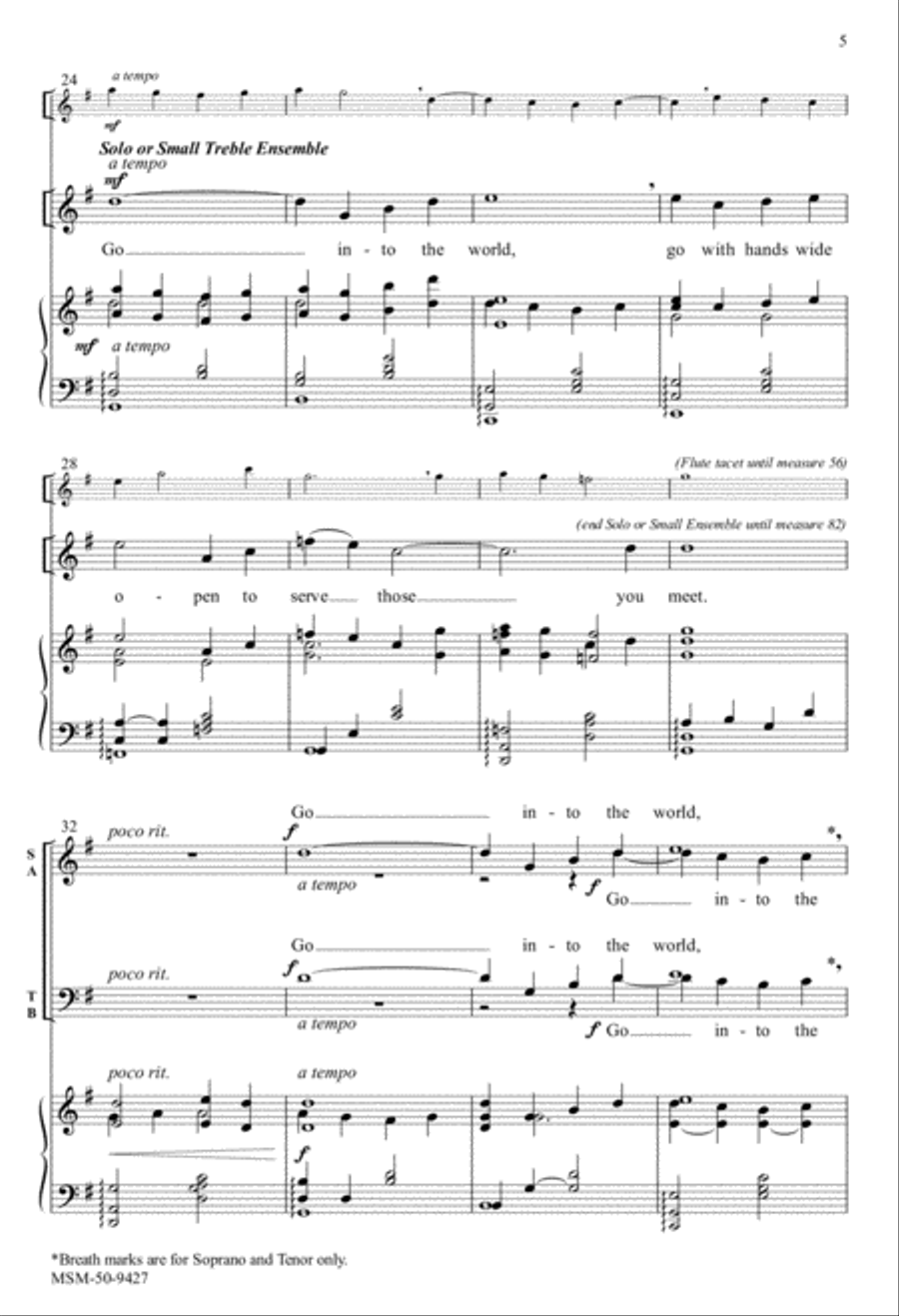Go Into the World Go Into the World 4-Part scores gallery preview page 5
