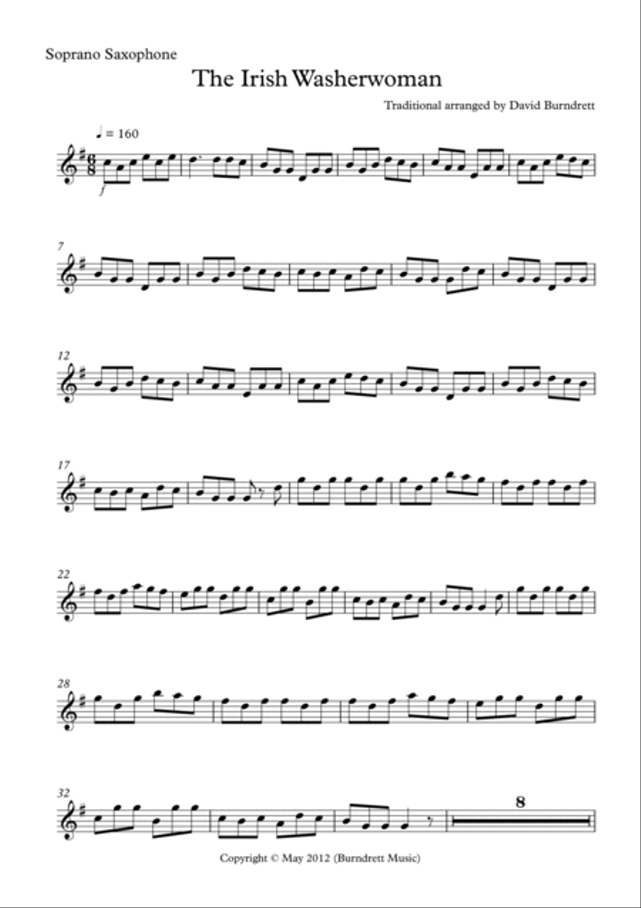 The Irish Washerwoman for Saxophone Quartet The Irish Washerwoman for Saxophone Quartet Saxophone Quartet scores gallery preview page 4