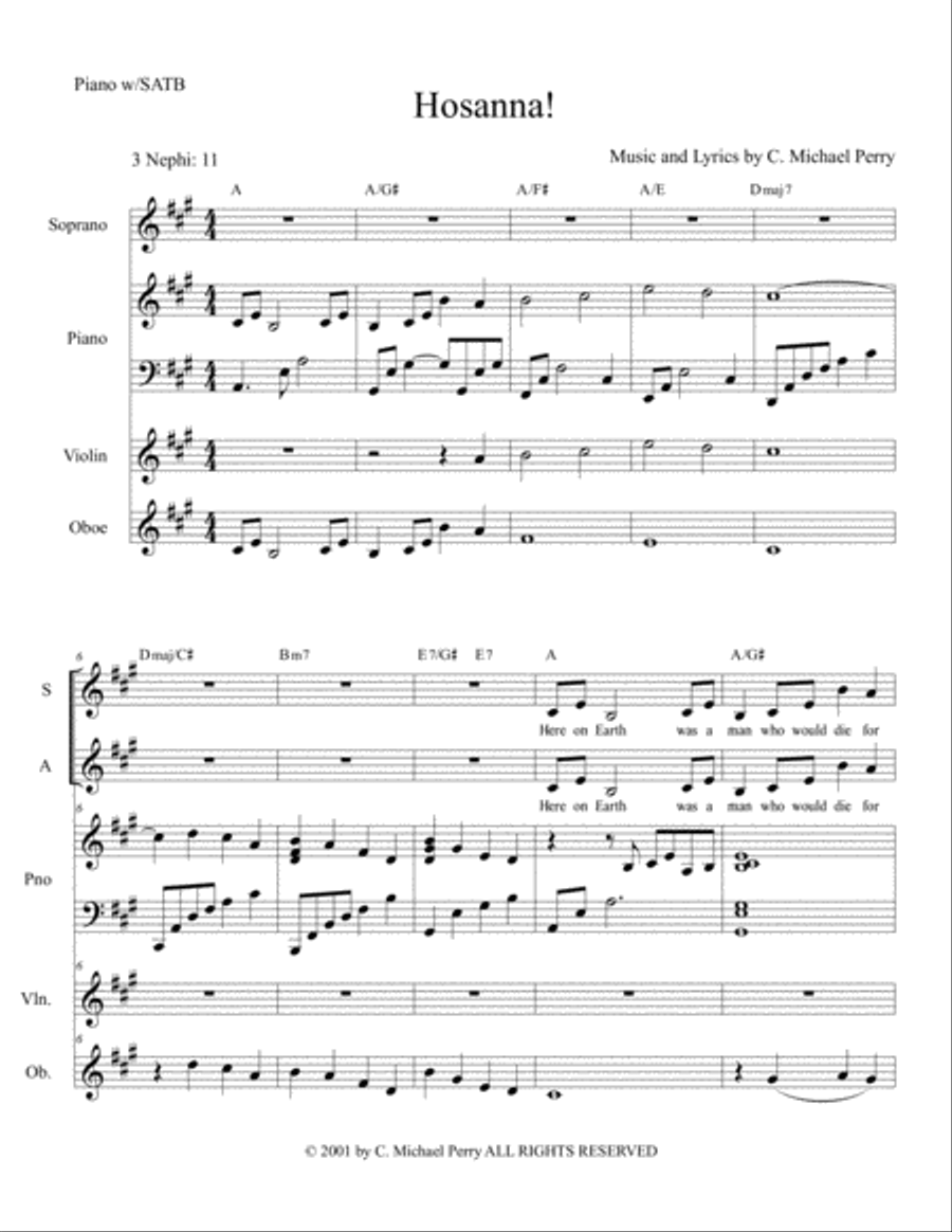 Hosanna (Full Score & Parts) Chamber Orchestra scores gallery preview page 3