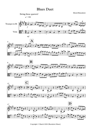 Blues Duet for Trumpet and Viola Duet