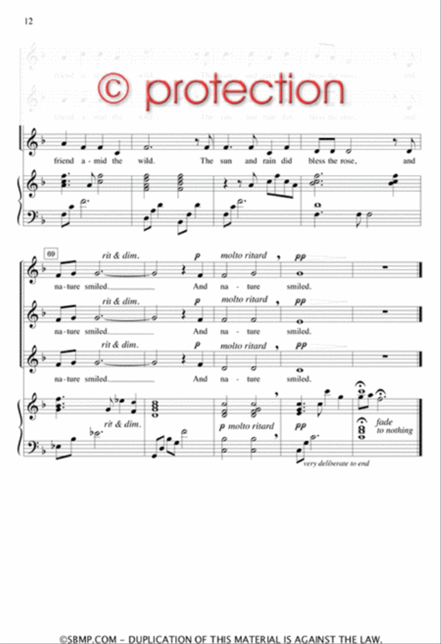 And Nature Smiled - SSA Octavo SSA scores gallery preview page 12