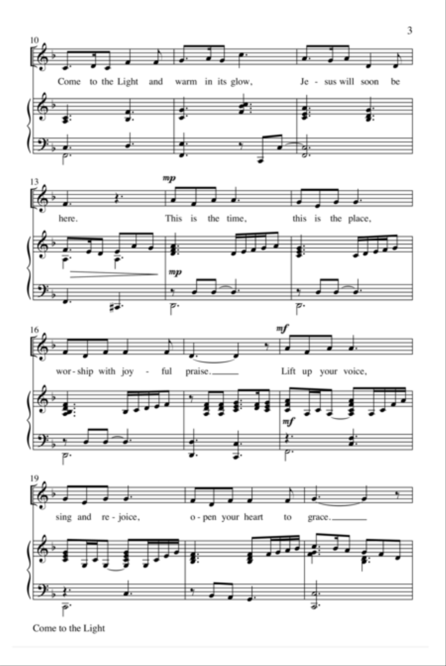 Come to the Light 4-Part scores gallery preview page 3
