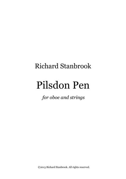 Pilsdon Pen - For Oboe And Strings - by Richard Stanbrook image number null