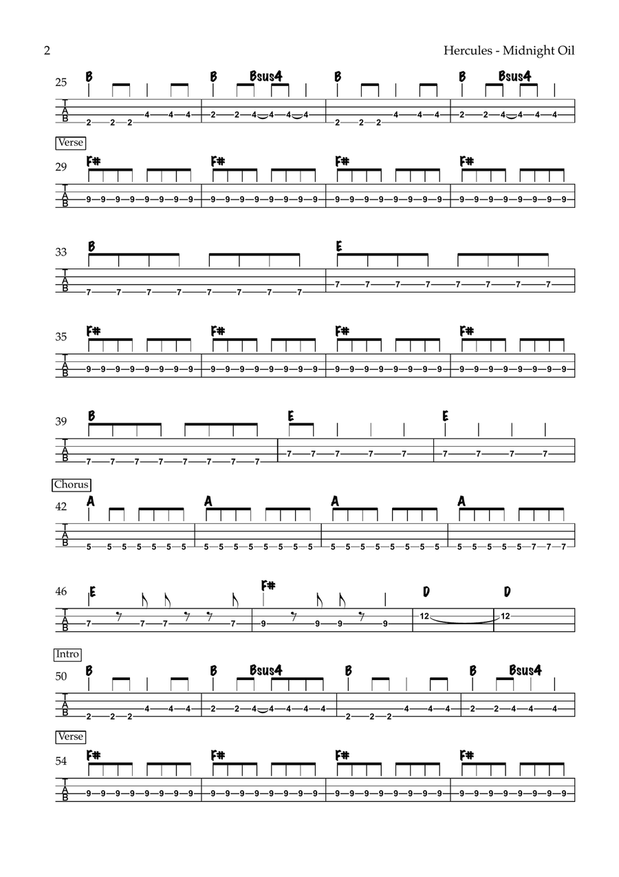 Hercules Acoustic Guitar scores gallery preview page 2