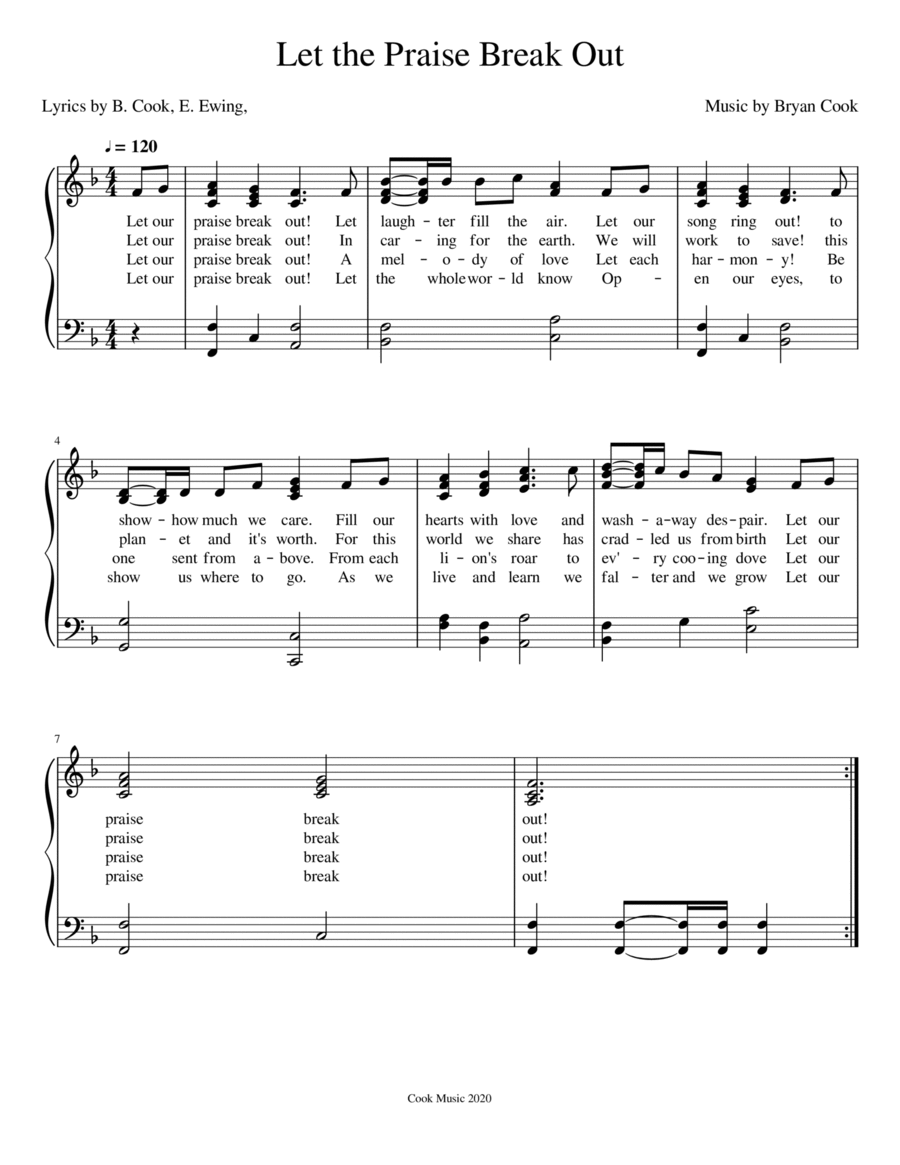 Let the Praise Break Out Voice scores gallery preview page 1