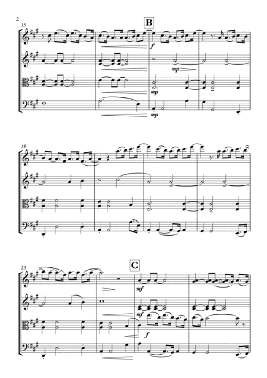 Bubbly String Quartet scores gallery preview page 2