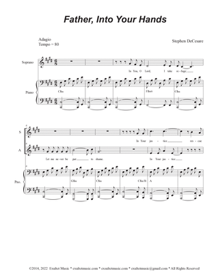 Father, Into Your Hands (Duet for Soprano and Alto solo)