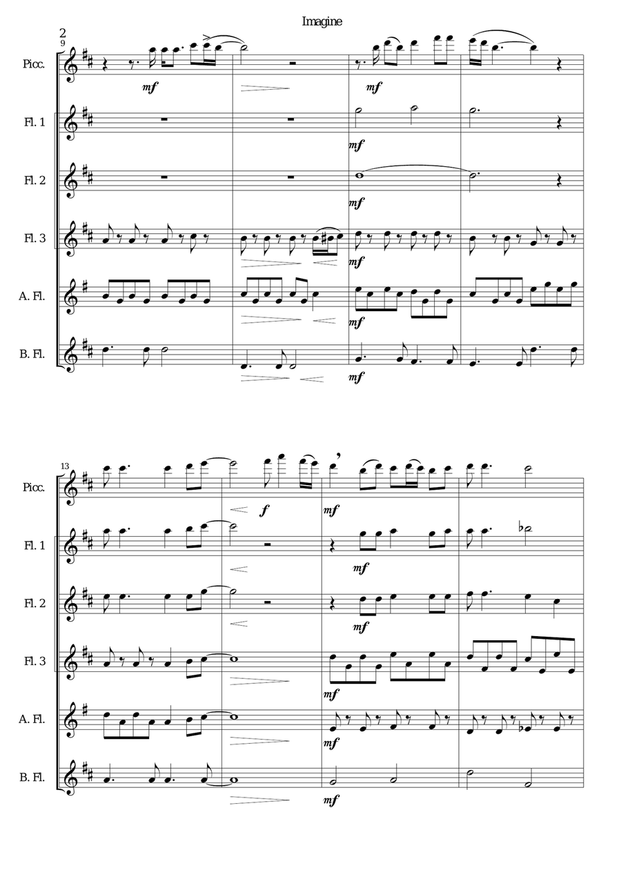 Imagine Woodwind Ensemble scores gallery preview page 2