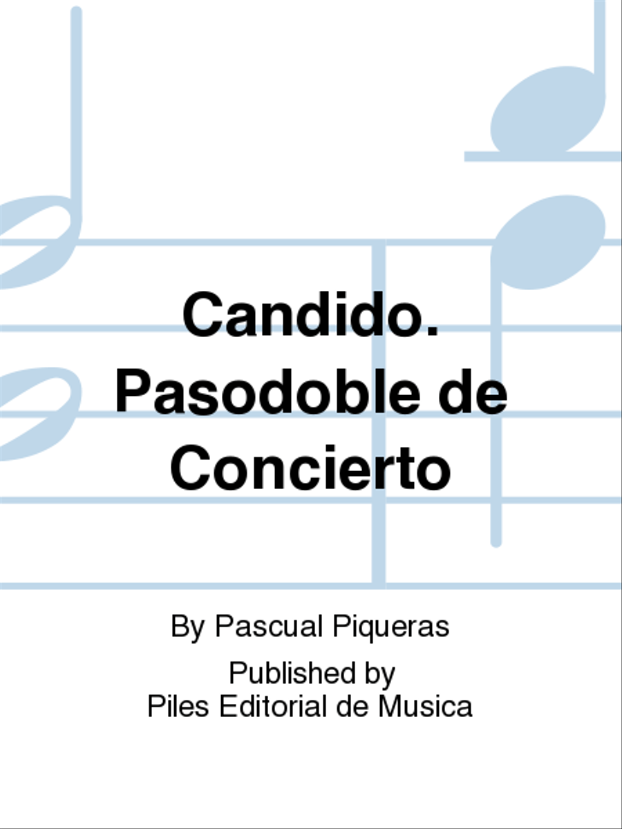 Candido. Pasodoble de Concierto Concert Band scores gallery preview page 1