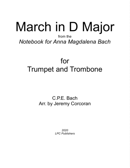 March in D Major from the Notebook for Anna Magdalena Bach image number null