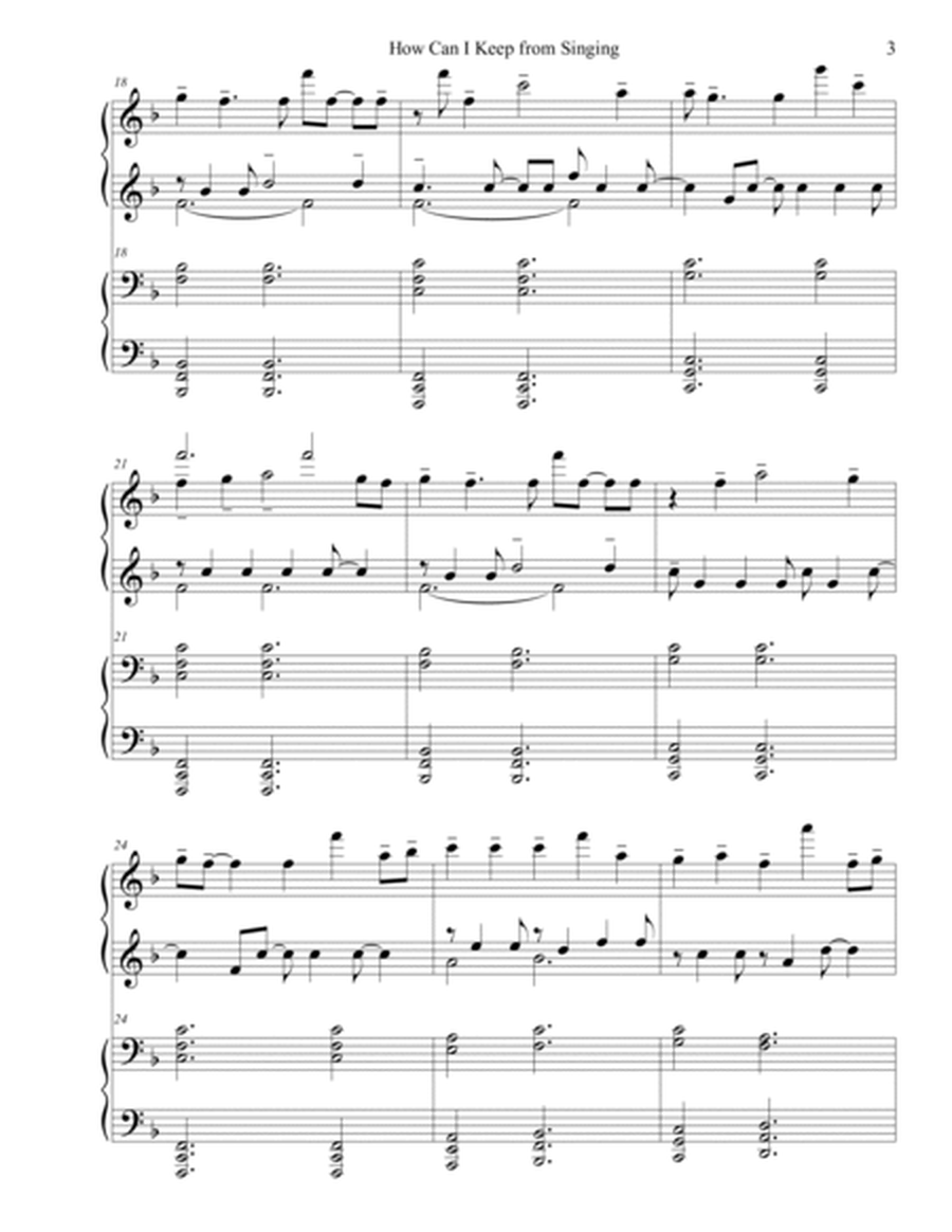 How Can I Keep from Singing (piano duet), arr. Brenda Portman image number null