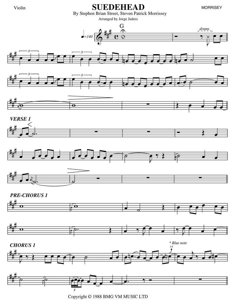Suedehead Violin Solo scores gallery preview page 1