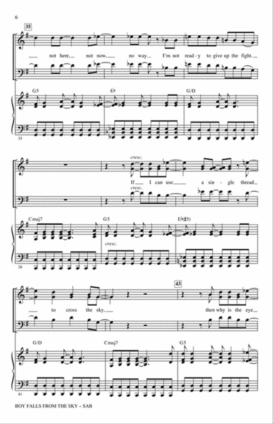 Boy Falls from the Sky Boy Falls from the Sky 3-Part scores gallery preview page 2