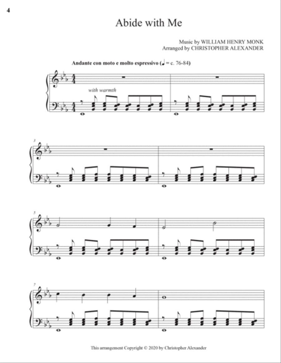 Abide with Me Piano Solo scores gallery preview page 4