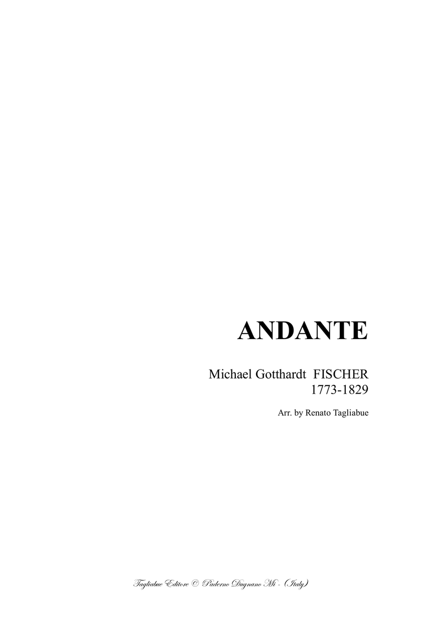 ANDANTE - M.G.Fischer - For Organ 2 staff Organ Solo scores gallery preview page 1