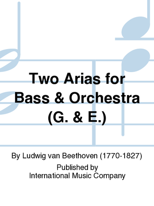 Book cover for Two Arias for Bass & Orchestra (G. & E.)