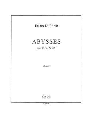 Book cover for Abysses (horn Solo)