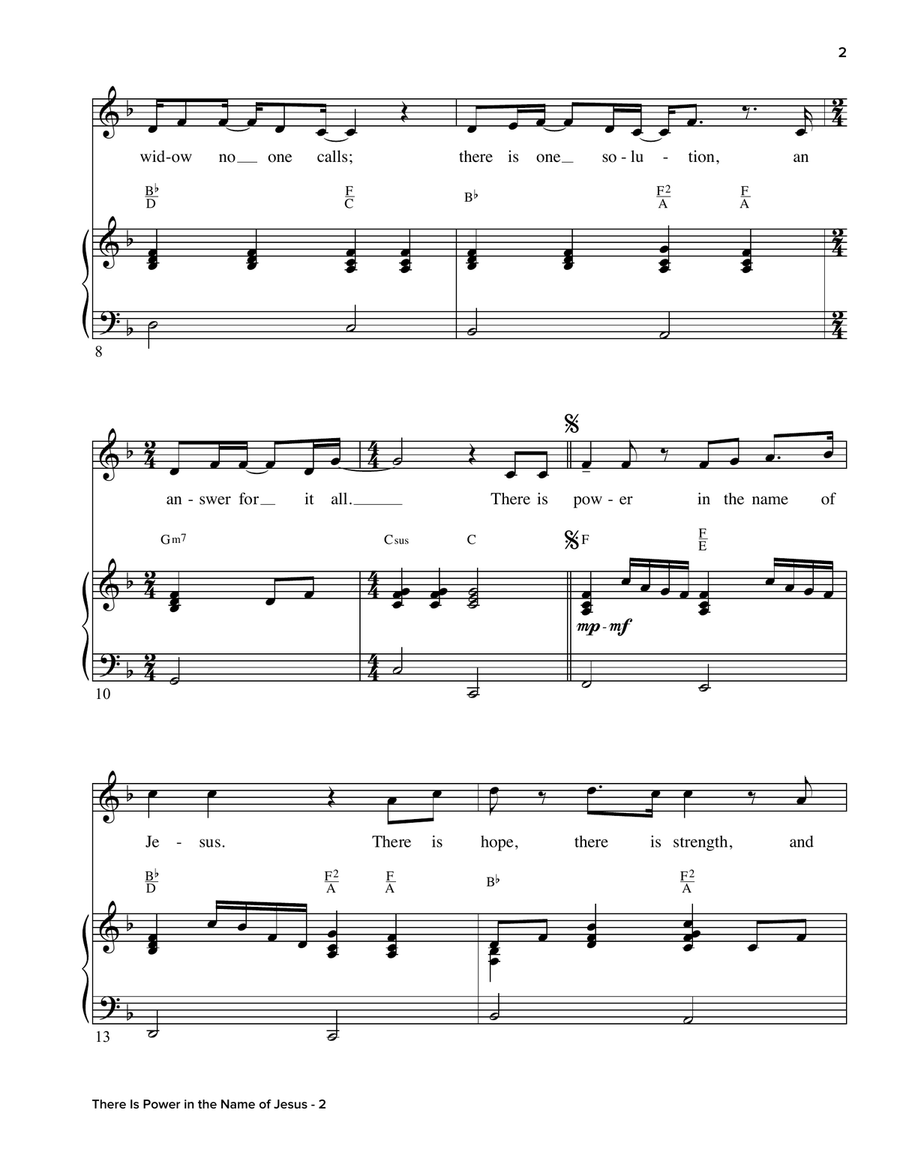 There Is Power In The Name Of Jesus Voice scores gallery preview page 2