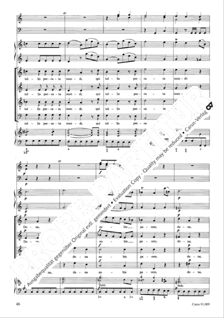 Missa Sancti Gabrielis 4-Part scores gallery preview page 49