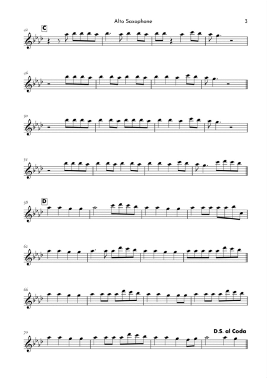 Calm Down Alto Saxophone scores gallery preview page 3