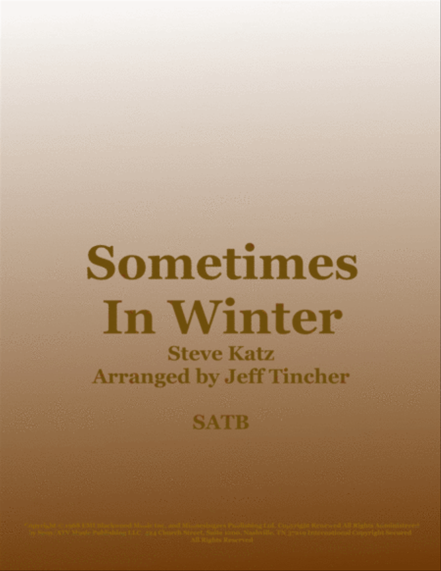 Sometimes In Winter 4-Part scores gallery preview page 1