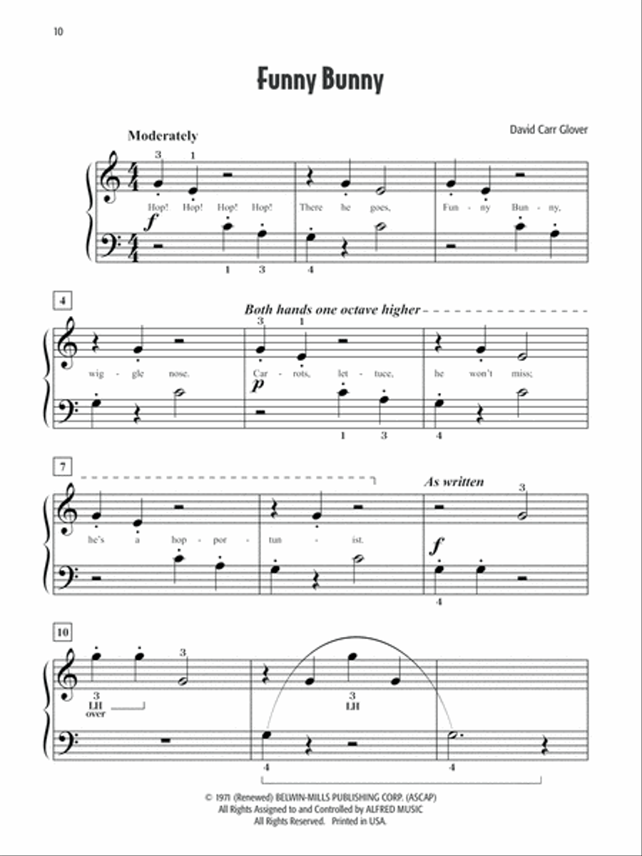 David Carr Glover's Favorite Solos, Book 1 Piano Method scores gallery preview page 4