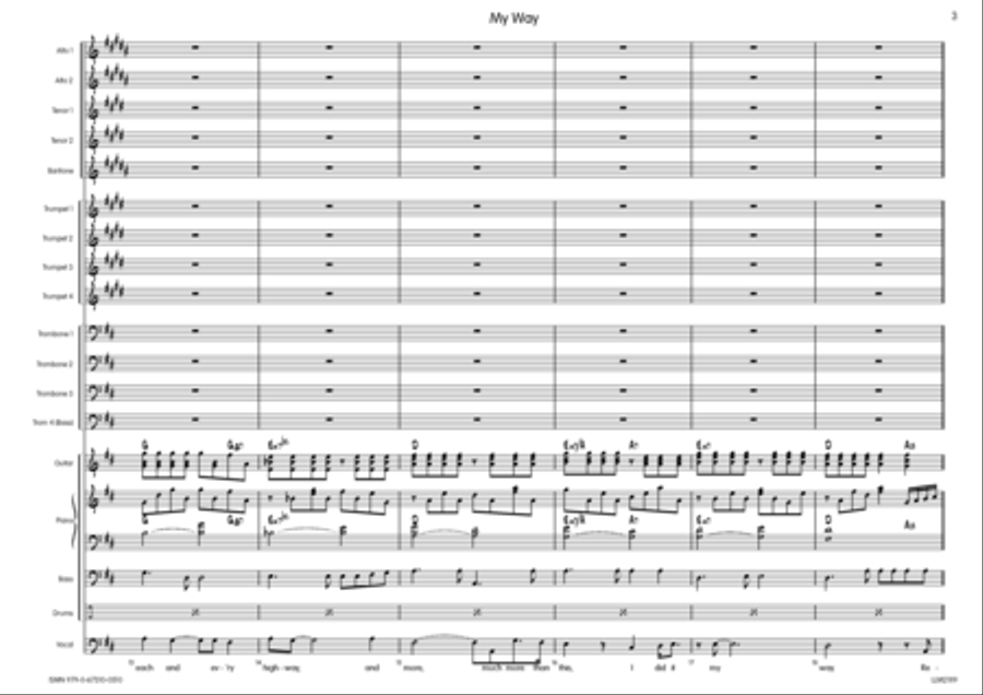 My Way Big Band scores gallery preview page 4