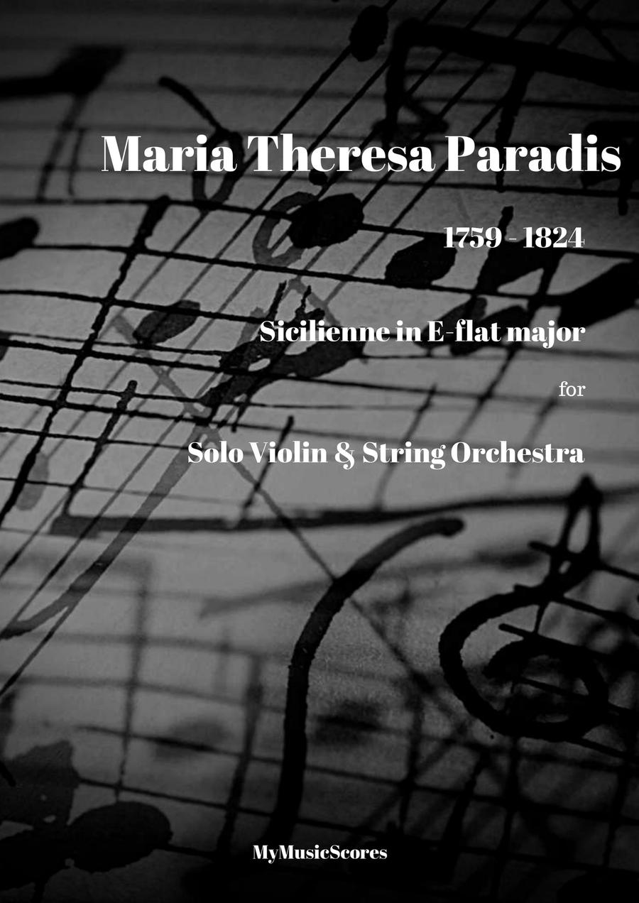 Paradis Sicilienne for Violin and String Orchestra String Orchestra scores gallery preview page 1