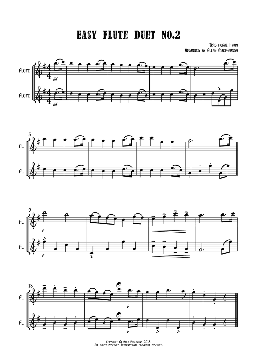 Easy flute best sale duets
