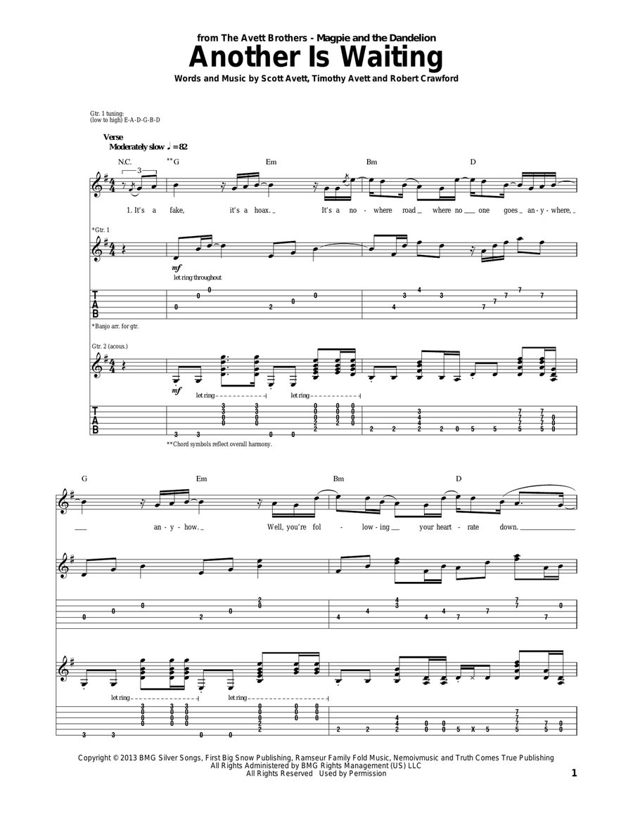 Another Is Waiting Another Is Waiting Acoustic Guitar scores gallery preview page 1