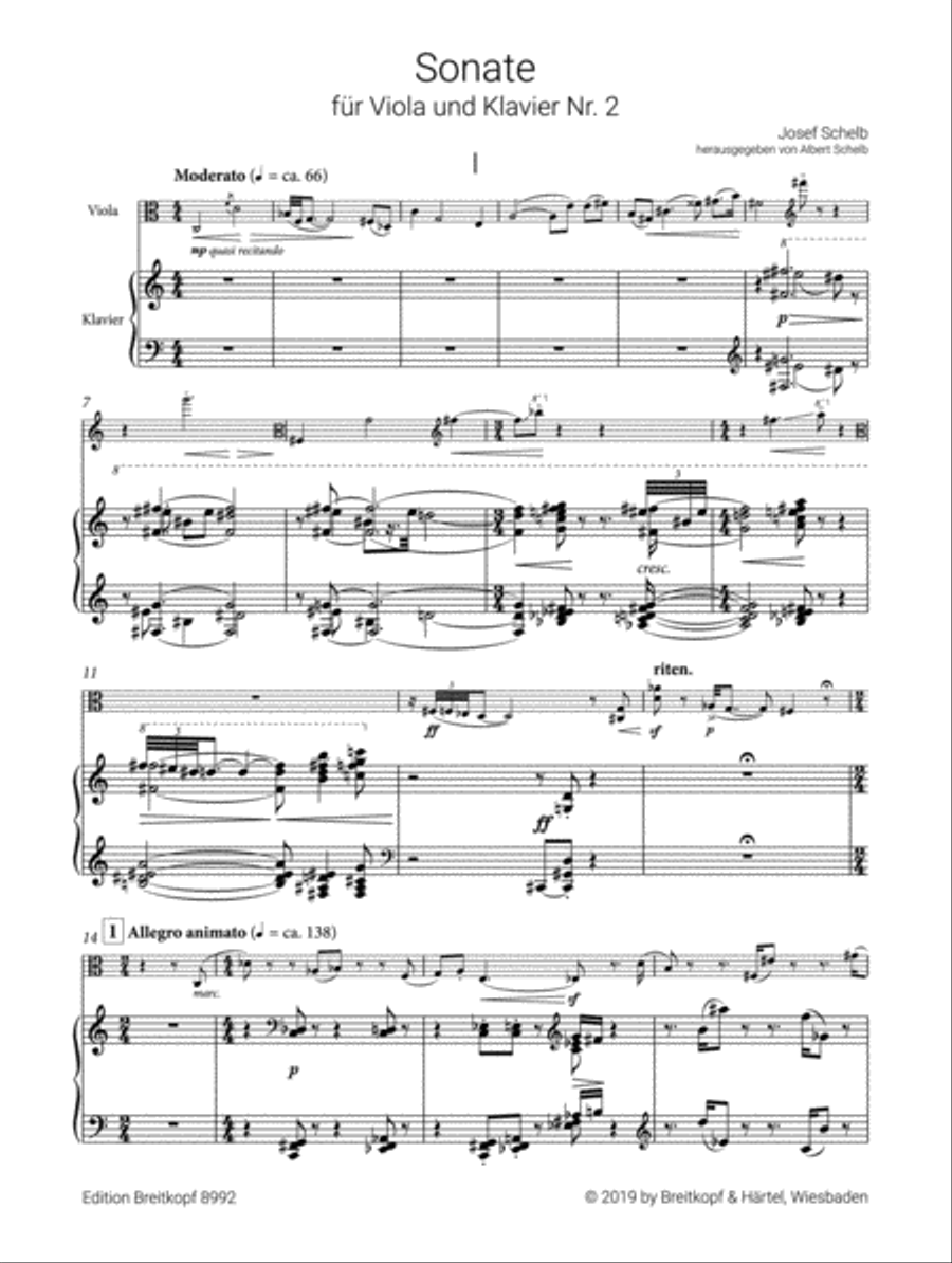 Sonata for Viola and Piano No. 2 Piano Accompaniment scores gallery preview page 2
