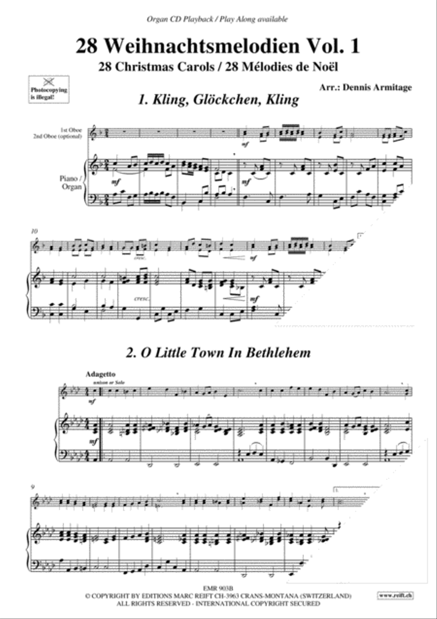 28 Weihnachtsmelodien Vol. 1 + 2 Woodwind Duet scores gallery preview page 3