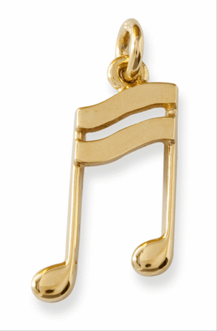 Gold-plated pendant : semiquaver note School and Community scores gallery preview page 1