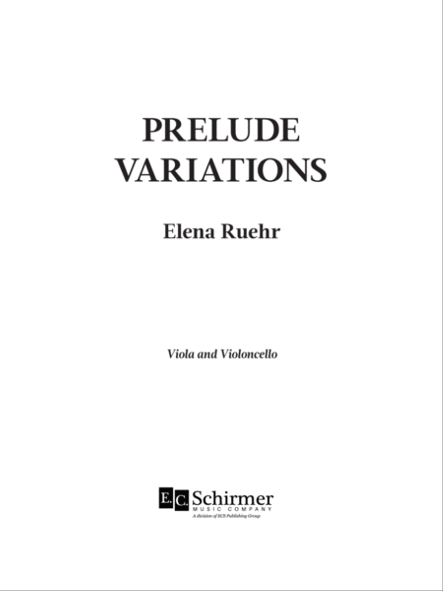 Prelude Variations Cello scores gallery preview page 1