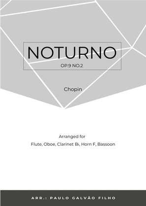 Book cover for NOTURNO OP.9 NO.2 - CHOPIN - WIND QUINTET