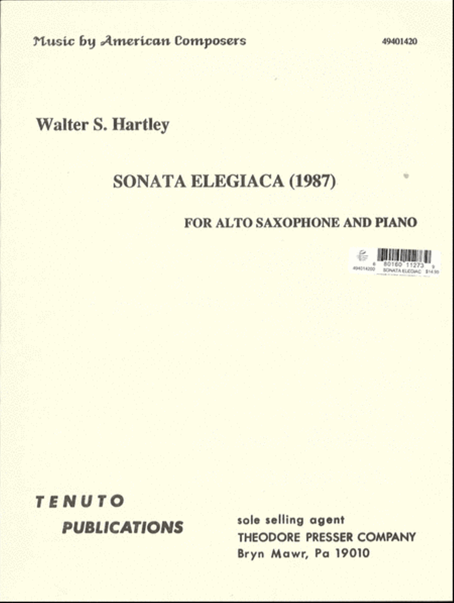 Sonata Elegiaca Sonata Elegiaca Chamber Music scores gallery preview page 1