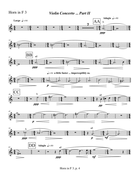Violin Concerto (2009) Horn in F part 3