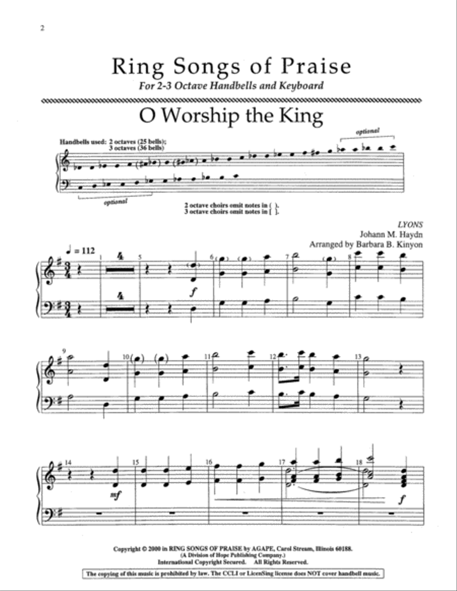 Ring Songs of Praise Ring Songs of Praise 3-Octaves scores gallery preview page 16