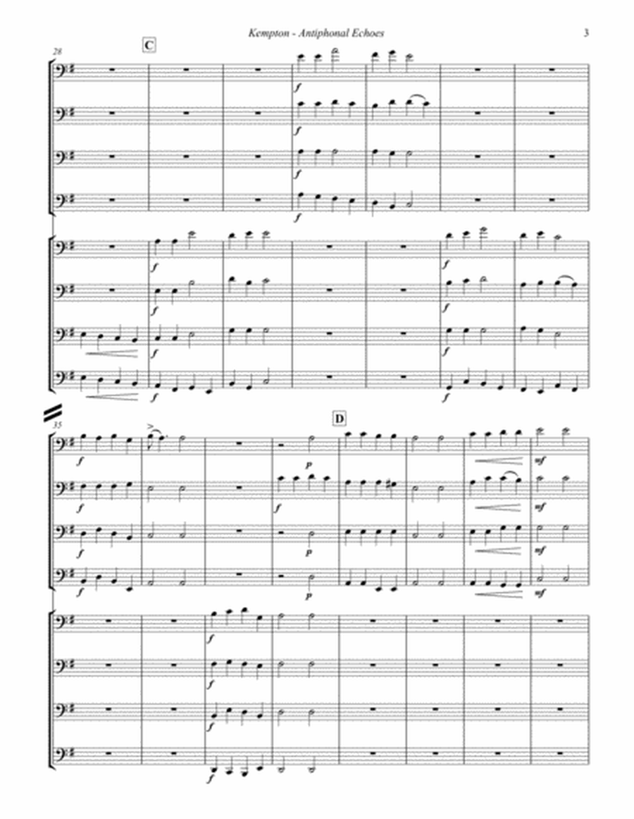 Antiphonal Echoes for 8-part Trombone Ensemble