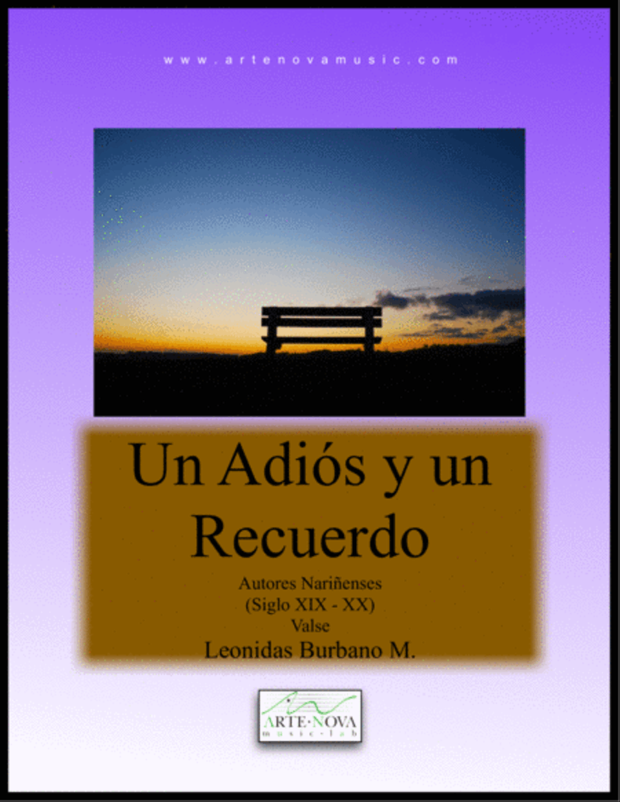 Un Adiós y un Recuerdo - Vals for Piano Piano Solo scores gallery preview page 1