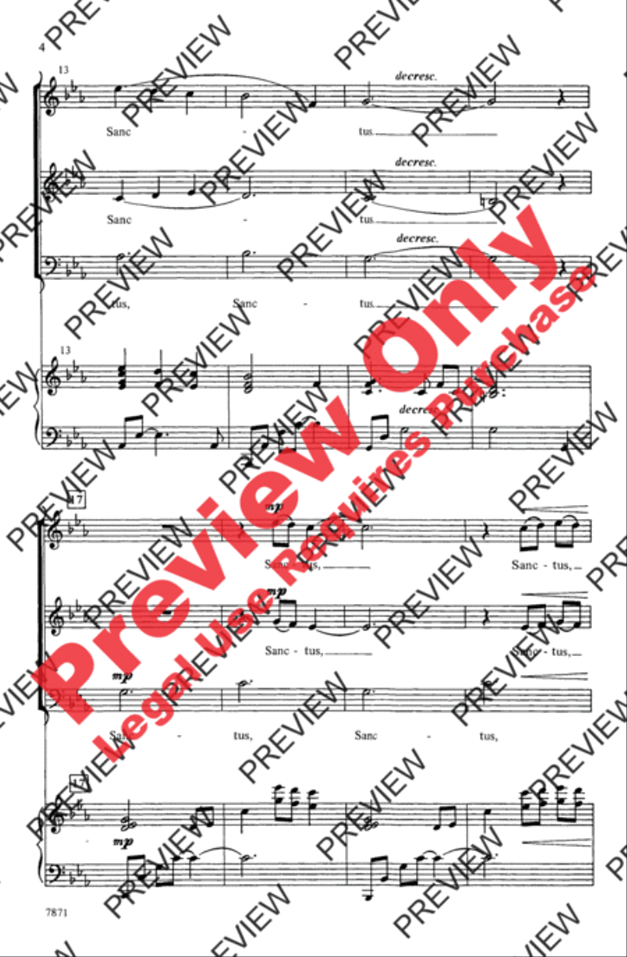 Sanctus Sanctus 3-Part scores gallery preview page 4