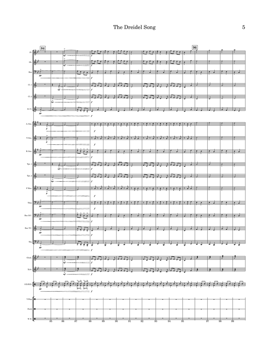 The Dreidel Song Concert Band scores gallery preview page 6