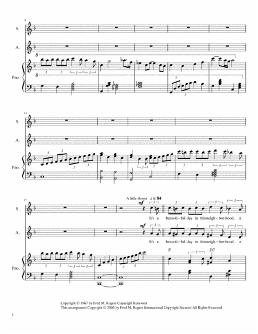 Won't You Be My Neighbor? (it's A Beautiful Day In The Neighborhood) Piano scores gallery preview page 3