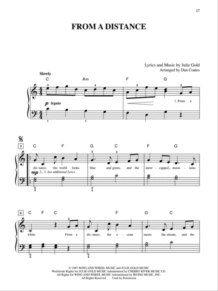 You Raise Me Up -- Songs of Inspiration Easy Piano scores gallery preview page 3