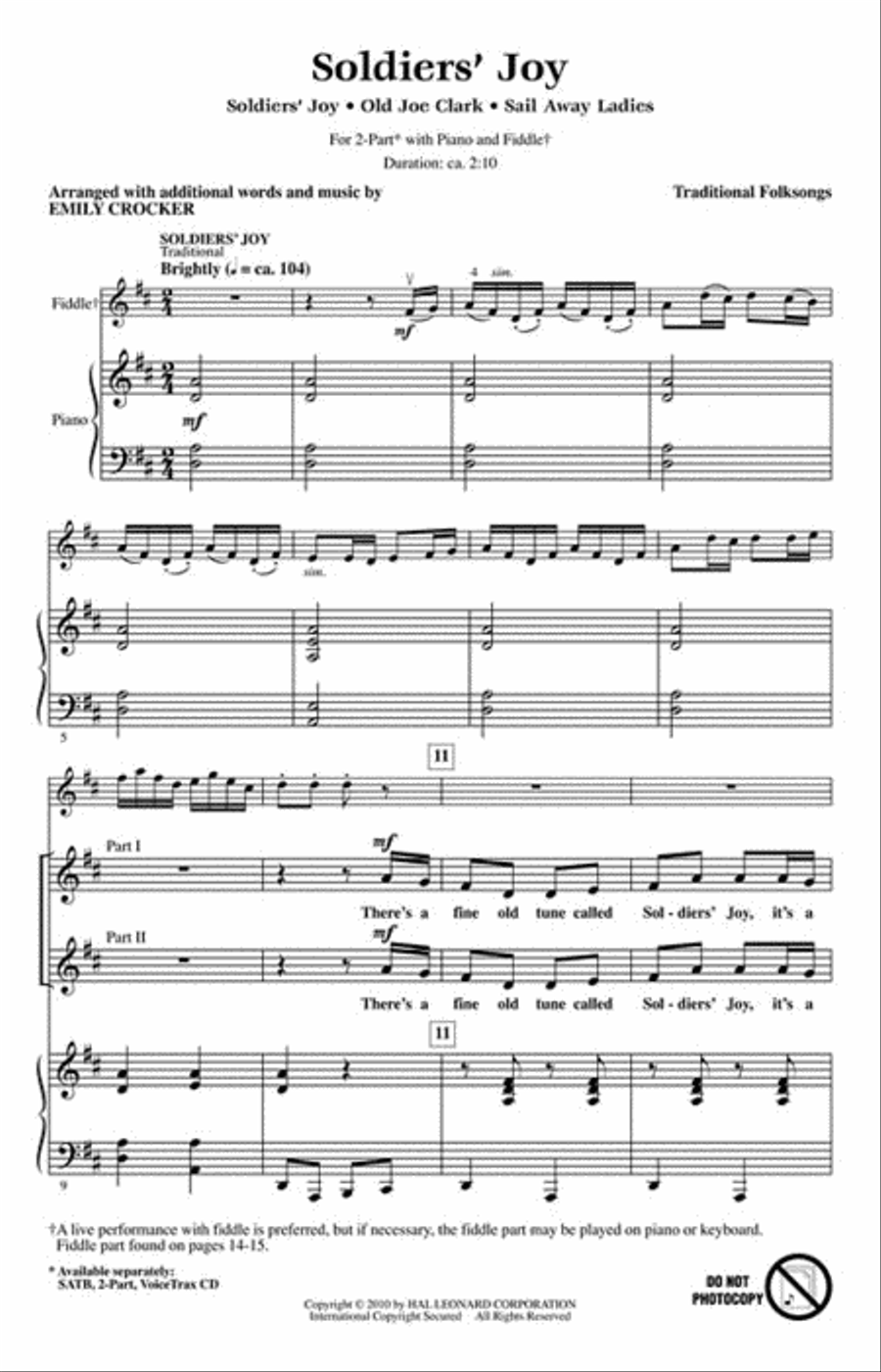 Soldiers' Joy Choir scores gallery preview page 2