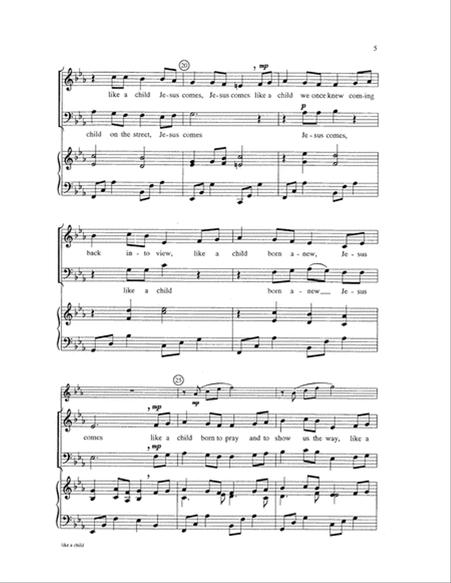 Like a Child Choir scores gallery preview page 5