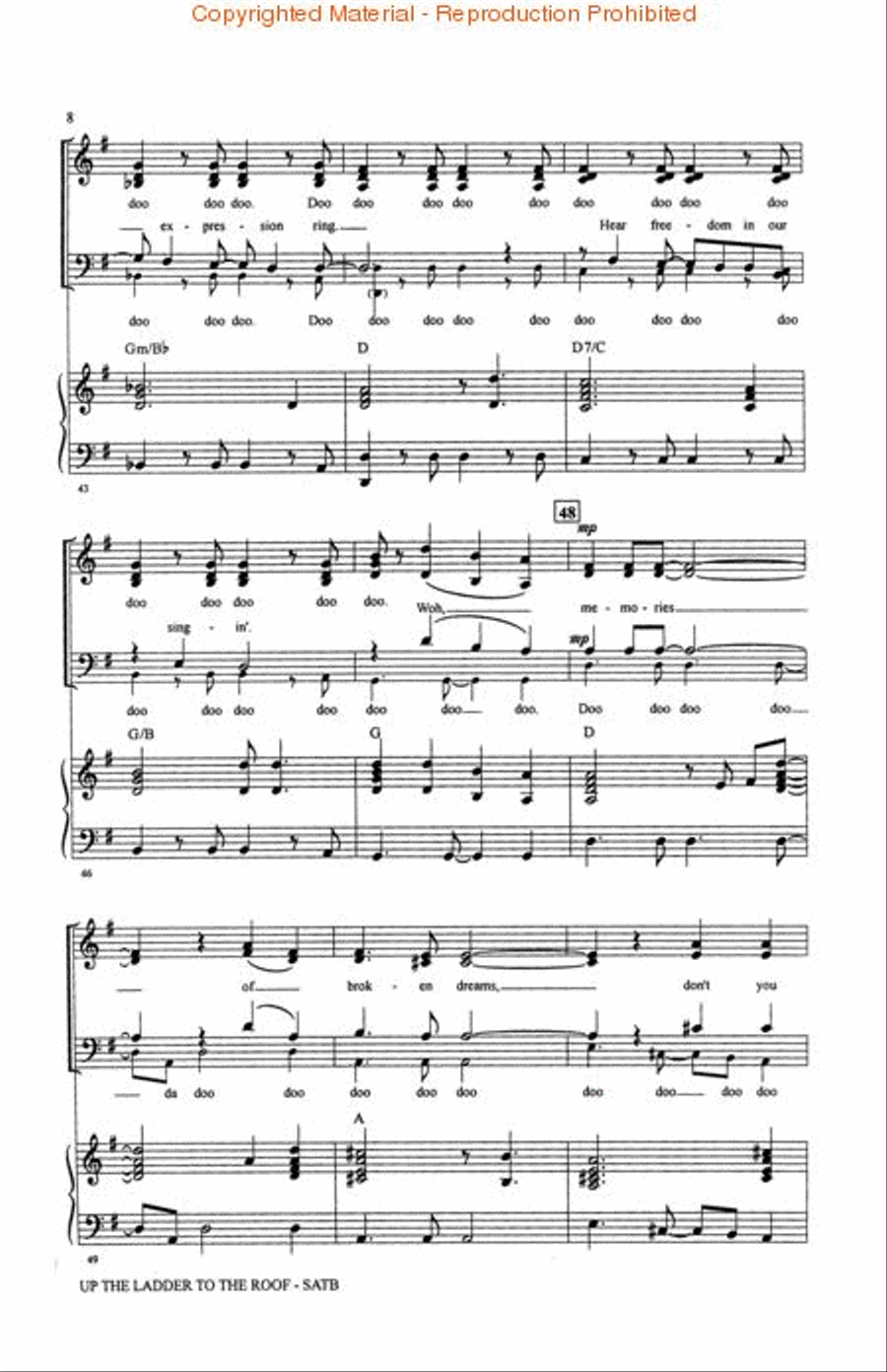 <br>Sheet music extract