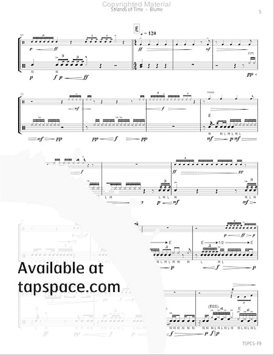 Strands of Time Percussion scores gallery preview page 10