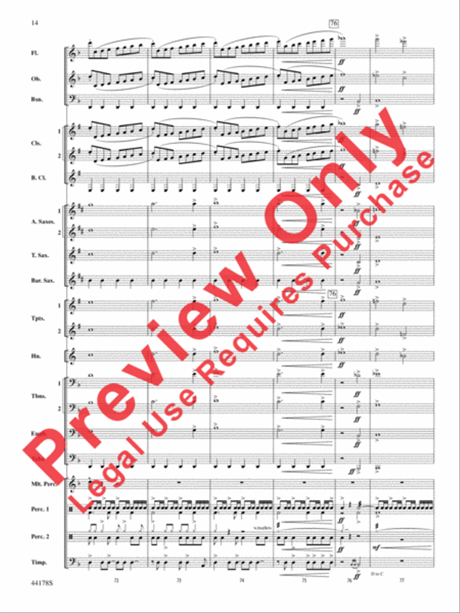 Intrepid Journey Concert Band scores gallery preview page 15